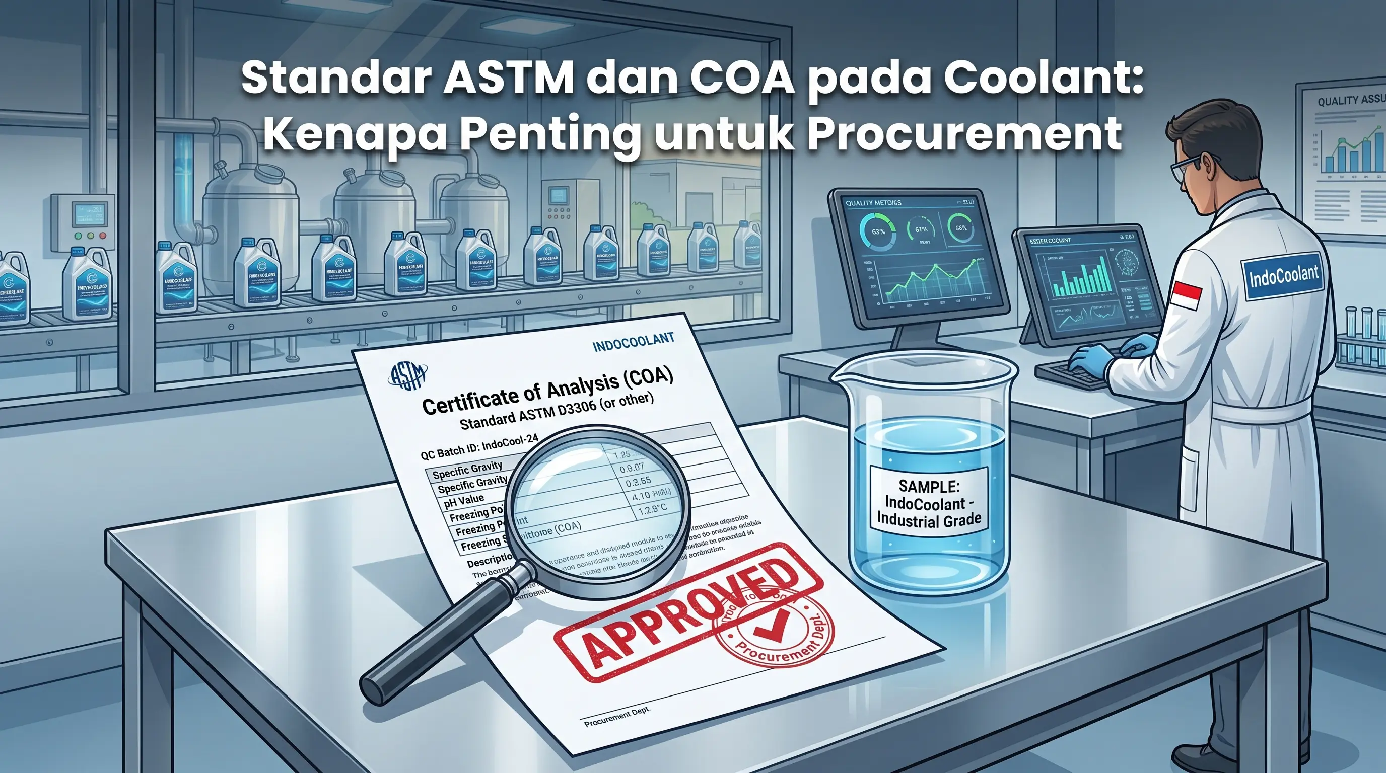 Standar ASTM dan COA pada Coolant: Kenapa Penting untuk Procurement
